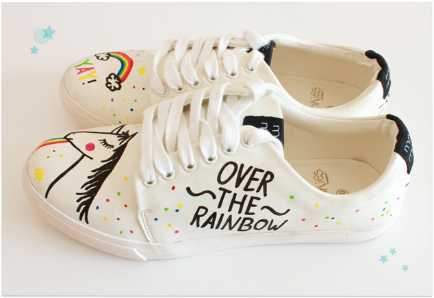 DIY Einhorn-Sneaker Over the Rainbow