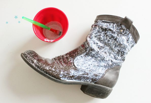 DIY Glitter Boots